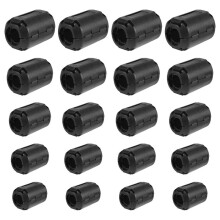 20 Pieces Clip- Ferrite Ring Core RFI EMI Noise Suppressor Cable Clip for 3mm/ 5mm/ 7mm/ 9mm/ 13mm Diameter Cable, Black