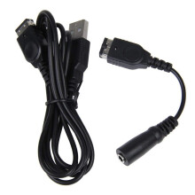 Charger Cable And 3.5MM Headphone Earphone Jack Adapter Cord Cable for  Gameboy Advance  SP