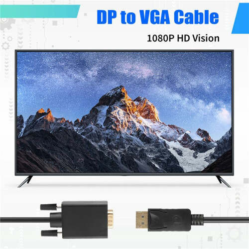to VGA Cable (DP to VGA Cable) 6 Feet 2