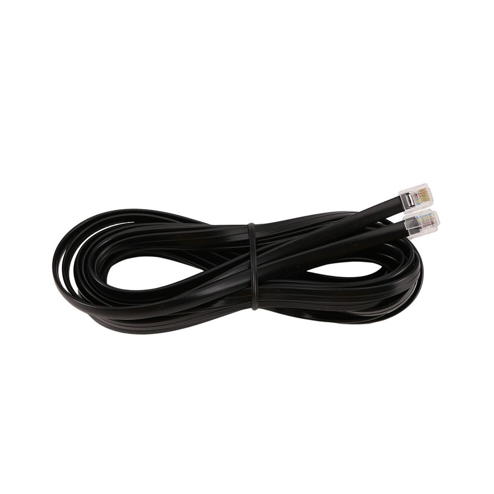 6P6c Rj11 Telephone Extension Fax Modem Cable 5M Length Black 6031264476090