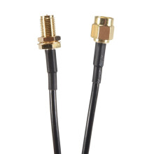 5M Black RP-SMA Male to Female Wifi Antenna Connector Extension Cable