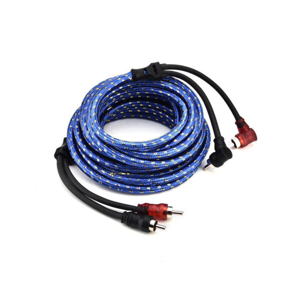 5M 2 Rca To 2 Rca Plug Car Stereo Audio Cable Amplifier Braided Tool 6032762794211