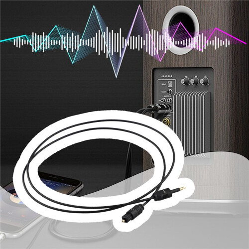 1m 3ft Toslink to  Plug 3.5mm Digital Optical SPDIF Audio Cable Gold Plated 1