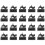 20Pcs Black Adjustable Plastic Cable Clamps Self Adhesive Car Cable Clips Wire Organizer 1