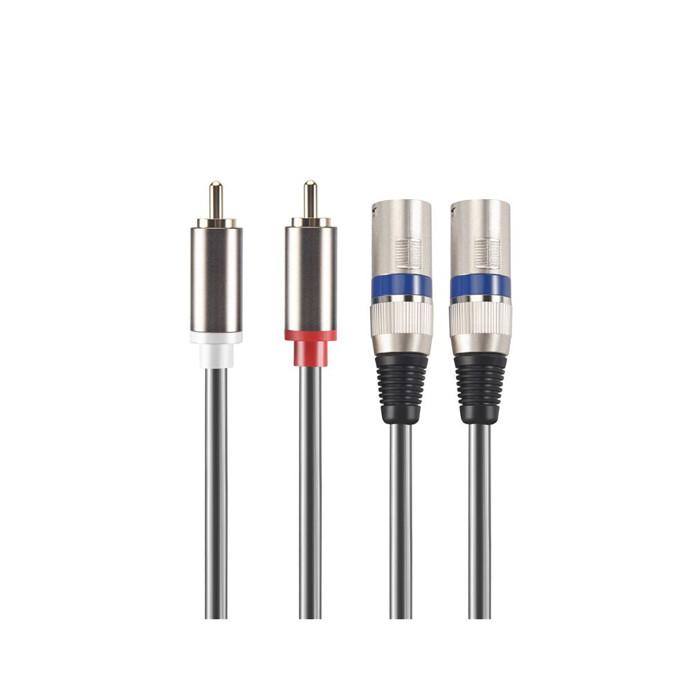 1.5M Dual Rca Male To Xlr Male Cable 2 Xlr To 2 Rca Plug Adapter Hifi Stereo Audio Extension Cable For Miniphone Speaker 6131245040781