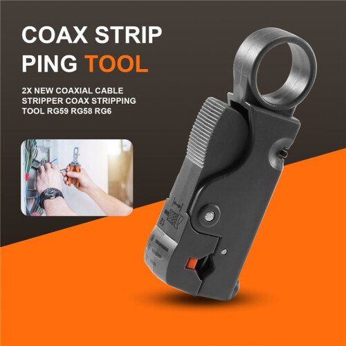 2x New Coaxial Cable Stripper Coax Stripping Tool RG59 RG58 RG6 2
