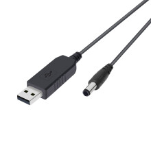 USB to  Convert Cable 5V to 12V Voltage Step- Cable 5.5x2.1mm  Male 1M New