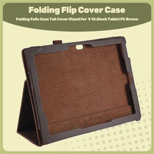 Folding Folio Case Tab Cover Stand For  Surface 3 10.8inch Tablet PC Brown 1