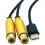 Dupla Rca FêMea para Tipo-C Usb C Sinal VíDeo Av Cabo de ÁUdio Conector Cabo Conector 6
