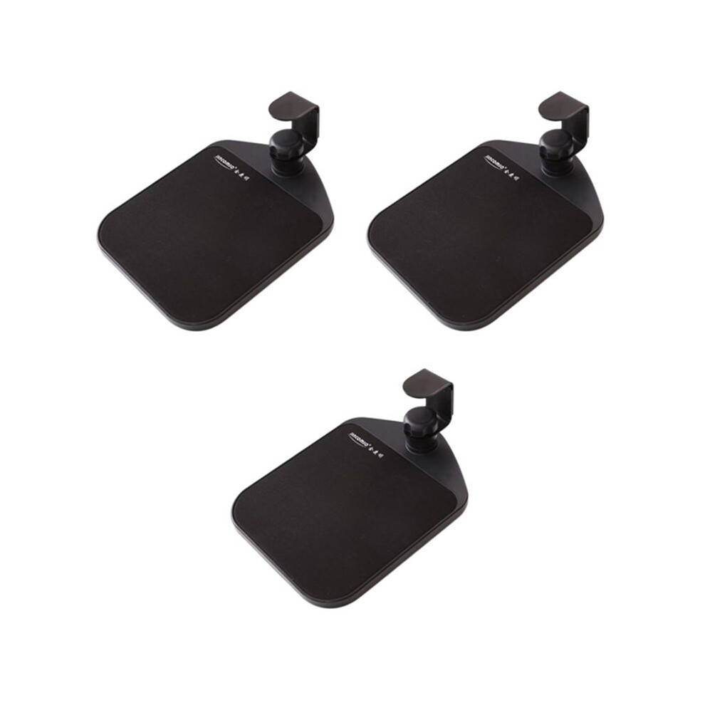Photos - Other Furniture 3X Jincomso Rotatable 360 Degree Fixed Mouse Pad, Mouse Tray Accessory, Wrist Guard Mouse Pad, Black