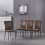 (Brown(Suede), 4 pcs) 4/6 Dining Chairs High Back Velvet/PU Office 1