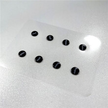 2 Piece Glass Mouse Skates Feet Pads Universal Small Round Dots Sticker DIY Mice Pad for Esports Gaming Mouse Color: A