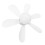 E27 LED-Deckenventilator 400 U/min Blume 6-Flügel Weiß 12