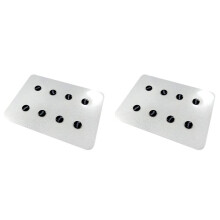 2 Piece Glass Mouse Skates Feet Pads Universal Small Round Dots Sticker DIY Mice Pad for Esports Gaming Mouse Color: A
