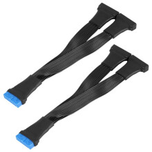 2 StüCk Motherboard USB 3.0 19PIN Header 1 zu 2 VerläNgerung Splitter Kabel,12Cm 19Pin Internes VerläNgerung Header Adapter Kabel
