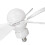 E27 LED-Deckenventilator 400 U/min Blume 6-Flügel Weiß 8
