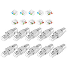 RJ45 Cat7 Steckverbinder Werkzeuglose Wiederverwendbare Geschirmte Ethernet Abschluss Stecker, Internet Stecker, Schnelle Feld Installation