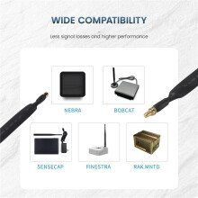 LoRa Flat Cable SMA Male to SMA Female Window and Door Feed Thru Coaxial Cable Extension Adapter for LoRa WiFi