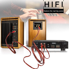 HiFi OFC-HöGtalarkabel med Bananplugg Till Y-Spadplugg, 4 Mm Bananplugg Till Gaffelplugg HöGtalarkabel-Bygelkabel