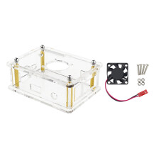 Voor Orange Pi 3 LTS Case Transparante Acryl Shell Box Protect Behuizing met Koelventilator voor Orange Pi 3 LTS
