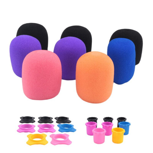 Handheld Microphone Protection Silicone Ring Anti Rolling Bottom Rod Sleeve Holder Microphone Covers Foam 1