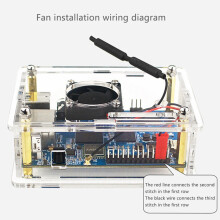 Voor Orange Pi 3 LTS Case Transparante Acryl Shell Box Protect Behuizing met Koelventilator voor Orange Pi 3 LTS