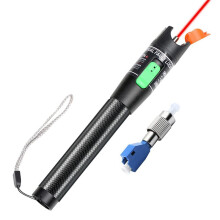 Localizador Visual de Fallas, Probador de Cable de Fibra óPtica de 30MW con Adaptador FC Macho una Hembra LC, Medidor de Fuente de Luz Roja de 30KM
