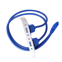 Câble D'Extension de DéFlecteur 20 Broches Vers Double USB3.0 Support D'Extension de Panneau ArrièRe USB 3.0 Haute Vitesse Câble de Carte MèRe 2