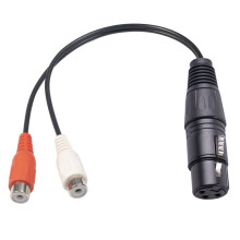 Cavo XLR un Doppio RCA Cavo Sdoppiatore da XLR un RCA Y Cavo XLR un 3 Pin Femmina un 2RCA Femmina Cavo di Miscelazione per Amplificatore Cavo AV, 0,2