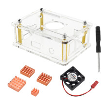 Voor Orange Pi 3 LTS Case Acryl Behuizing Transparante Shell Heatsink Schroevendraaier Koelventilator voor Orange Pi 3 LTS