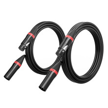 2 Pakiety 10 Ft XLR Kable Mikrofonowe, Kabel XLR XLR MęSki na żEńSki Audio Kabel Mikrofonowy Mikrofon XLR Stabilne PołąCzenie