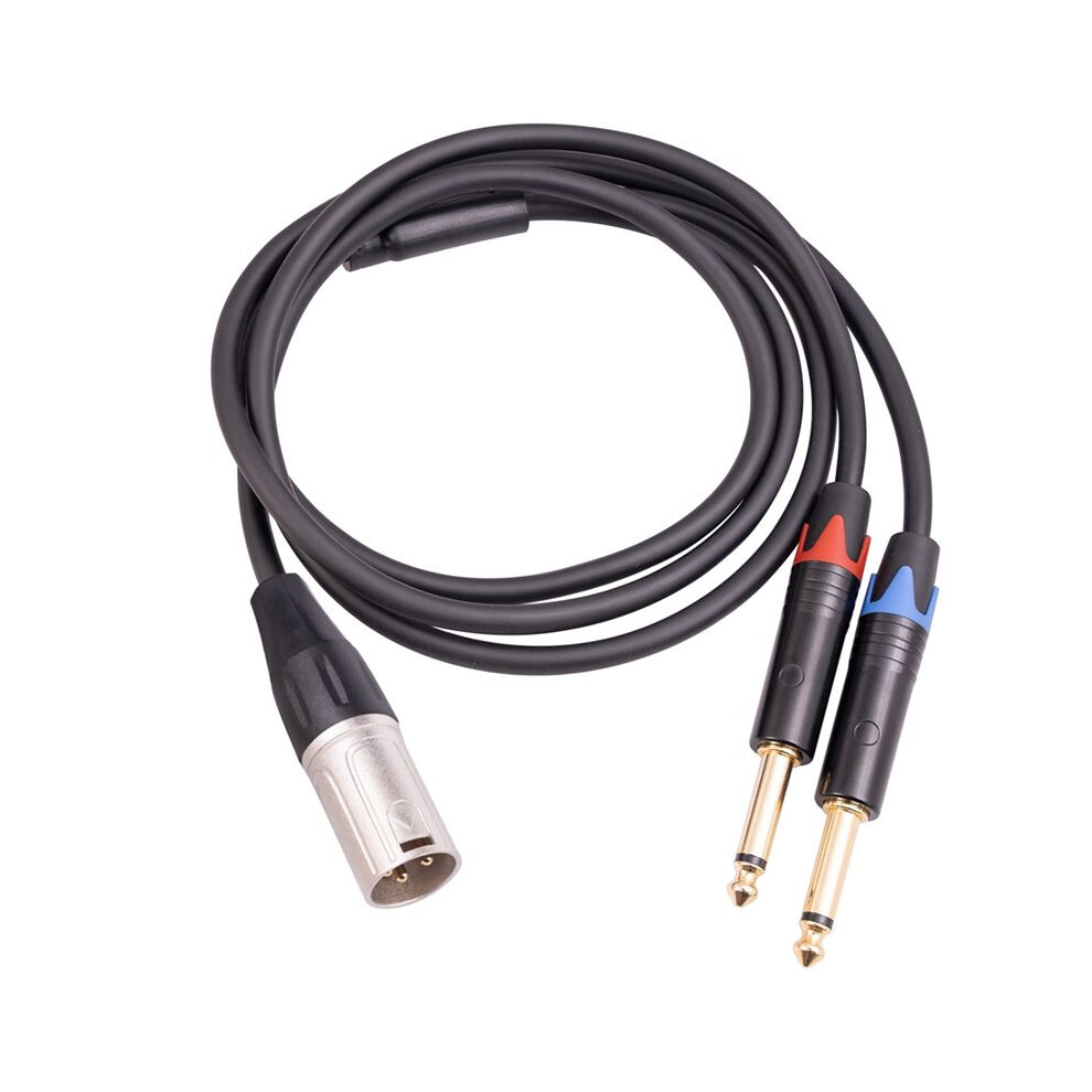 Dual 6.35Mm 1/4 In To Xlr Male Y Splitter Cable,3Pin Xlr Male To Dual 6.35Mm Plug Audio Microphone Cable,3.3Feet/1Meters 6031075255846