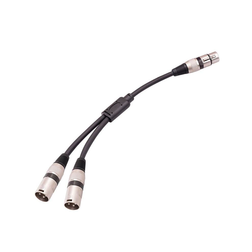 3 Pin Xlr Female To Dual Xlr Male Y Splitter Cable, Xlr Splitter Cable, Microphone Splitter Cord Audio Adaptor,50Cm, A 4713606037955
