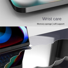 Cloud Keyboard Wrist Rest Soft Leather Memory Foam Wrist Support Cushion for Easy Typing Pain Relief Anti-Slip, A Long