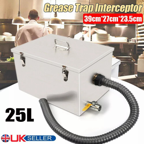 25L Grease Trap Interceptor - Restaurant & Home Kitchen Wastewater Filter 2
