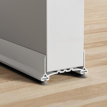 Door Draft Stopper 39in White Weather Stripping Seal with Brush, Cuttable Noise Reduction Door Sweep