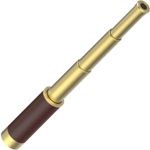 Pirate Monocular Telescope 25x30 Power Waterproof Brass Spyglass for Travel and Outdoor