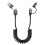 100W 2-to-2 Car Spring Retractable Data Cable Suitable for  Type-C  6A 4-in-1 Fast Charging Cable 1