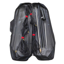 Portable Shortwave Antenna 100W Outdoor High Efficiency GP Antenna with 4 GND Cables for 20M-6M Band Tuning