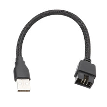 Cabo de Extensão de Dados Interno da Placa-Mãe USB A para Dispositivos USB de 9 Pinos, Transferência Rápida e Estável