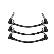 3 St. Gitarrpatchkablar 1/4-Tums Kontakter Gitarreffektpedalkablar för Gitarrpedaler 30 cm