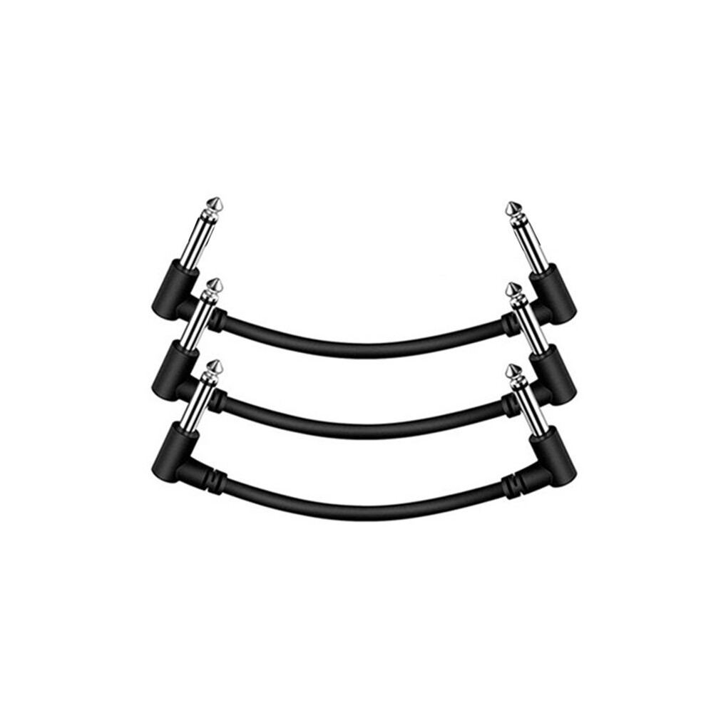 3 Pcs Guitar Patch Cables 1/4Inch Plugs Guitar Effect Pedal Cables For Guitar Pedals 30Cm 4713643355548