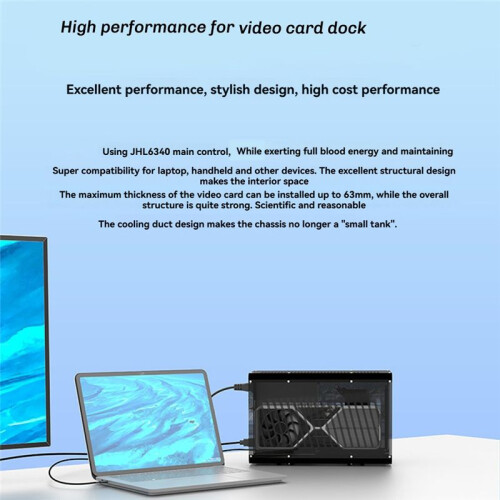 External GPU Dock with 60cm USB4 Cable for  4/3 High-Performance  Card Docking Station 2