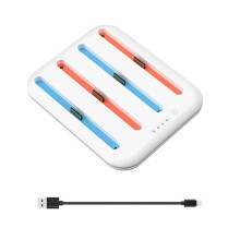 Voor -Oplaadstation voor 2 LED-Indicator 4-Controller Oplaadstation met Oplaadkabel Wit