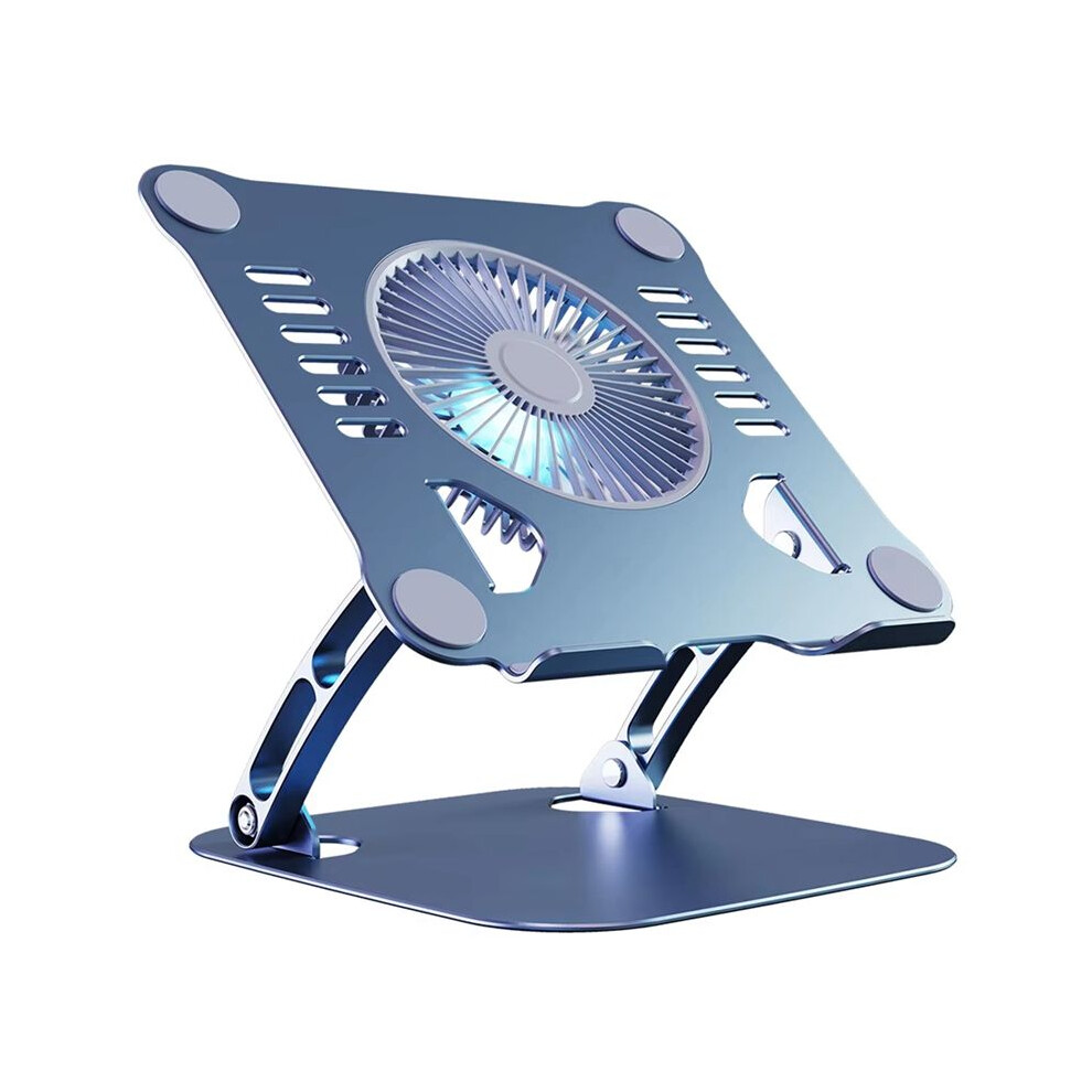 Laptop Tablet Foldable Stand With Cooling Fan Heat Stand For Laptop Desktop Cooler Aluminum Notebook Holder Gray 4713038487908