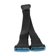 USB 3.0 Female to Male 19/20 Pin 2 Port Splitter Cable for Mainboard Accessories Internal Extension Adapter Cord