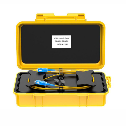 Fiber Optic OTDR Launch Cable Box Dead Spot Eliminator 0.2dBm 500M(Optional) OTDR Dead Zone Eliminator SC/UPC-SC/UPC