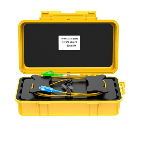Fiber Optic OTDR Launch Cable Box Dead Spot Eliminator Fiber Optic Ring OTDR Transmitting Cable Box 150M SC/UPC-LC/APC