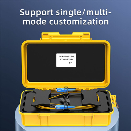 Fiber Optic OTDR Launch Cable Box Dead Spot Eliminator Fiber Optic Ring 150M OTDR Transmitting Cable Box LC/UPC-LC/UPC 2