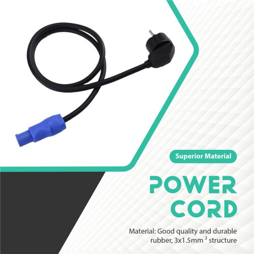 High Quality Power Cord for Powercon Plug Stage Light 3-Pin 1M Power Connection Cable Lighting Stage Performance EU Plug 2
